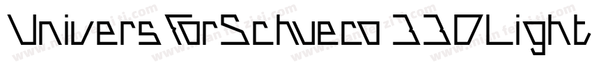 UniversForSchueco 330Light字体转换